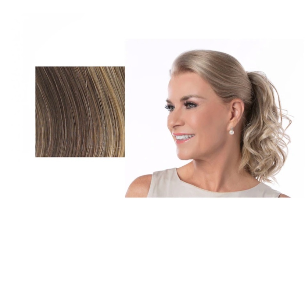 Toni Brattin Pony Braided Wrap Curls Synthetic heat friendly Hair Brown Blonde